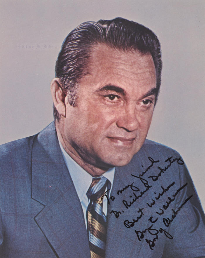 George Wallace Autograph - color photo signed as Governor